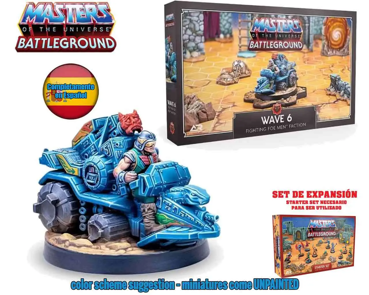 Motu:battleground Wave 6 Fighting Foe Men Faction Spanish - Figurine
